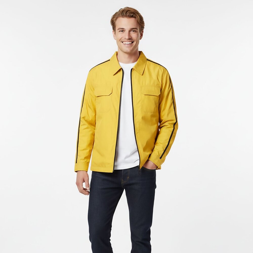 Vintage HUGO BOSS Sport 90s BOXER Jacket Yellow Black Lightweight